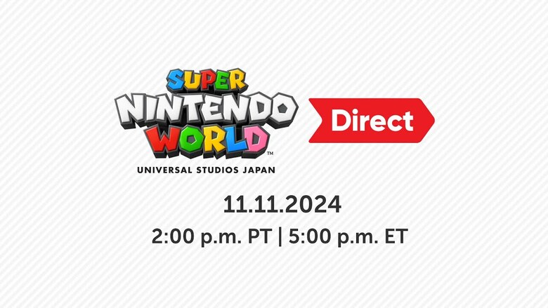 Super Nintendo World Direct live-stream (live at 5 PM ET)